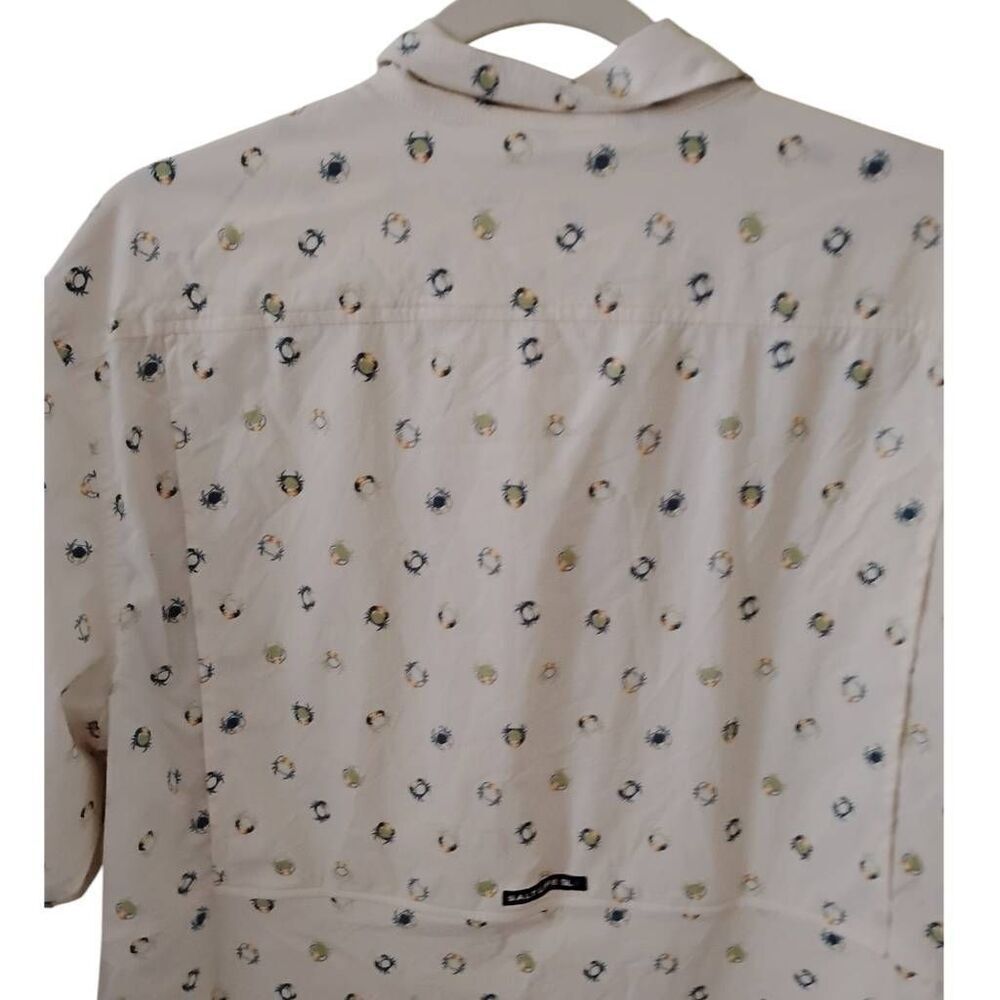Men's Salt Life Crab Print Casual Shirt Size Large - Picture 4 of 6